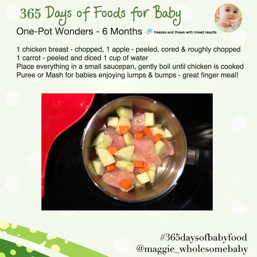 Day One Pot Meals Apples Chicken And Carrots Days Of Baby